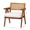 Baxton Studio Jetsam Japandi Cream Boucle Fabric and Walnut Brown Finished Wood Arm Chair 243-13563-ZORO - alternate 4